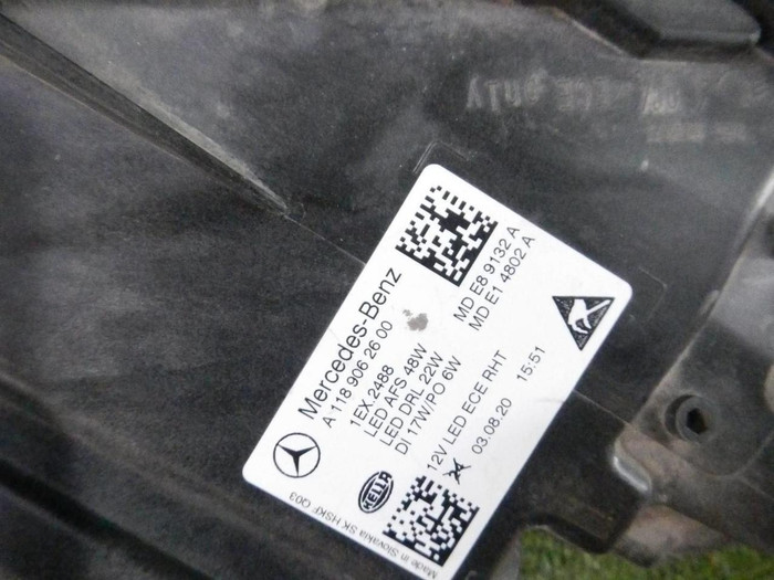 Фара правая Mercedes CLA C118 (2019-2023) LED