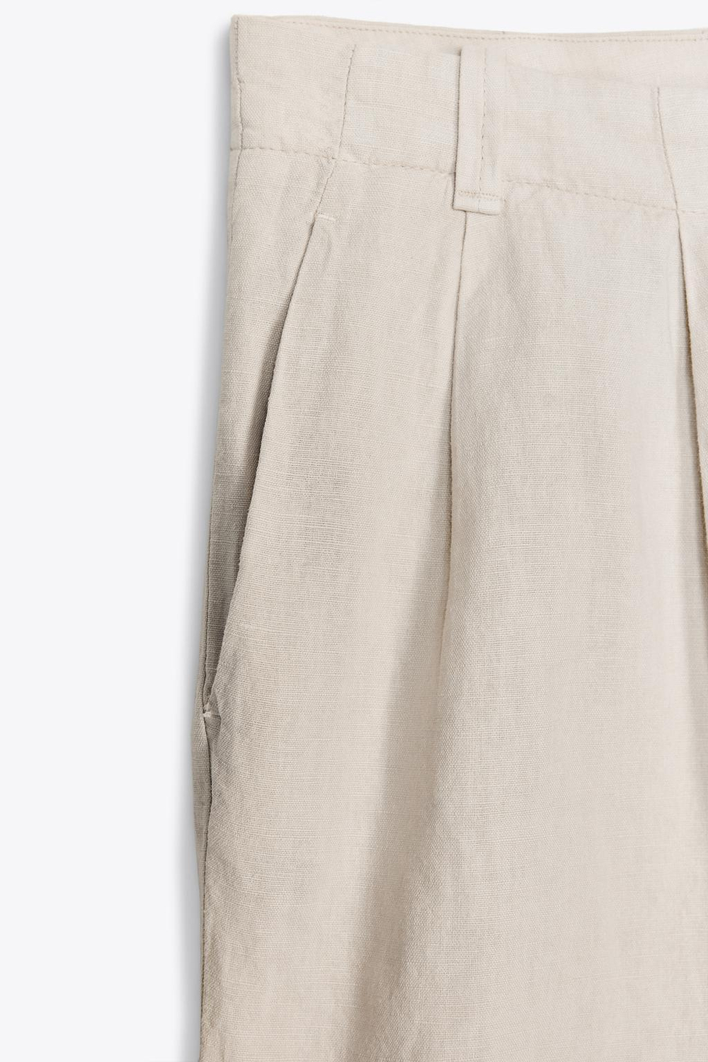 Шорты из смесового льна с защипами — zw collection