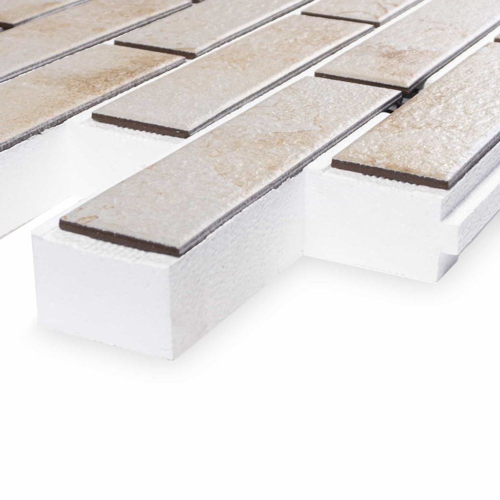 Клинкерная термопанель ППС Керамин Айдахо 3 Бежевый 1020х455 мм