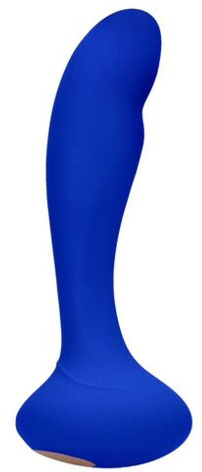 Синий вибростимулятор точки G Finesse - 17,5 см. (Цвет: синий)