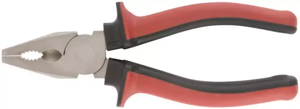 Плоскогубцы комбинированные "Люкс", CrV сталь, никелированное покрытие, прорезиненные ручки
