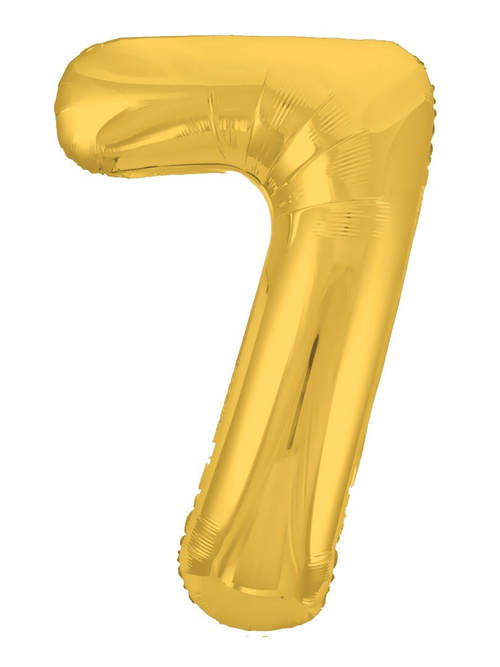 Фольгированный шар Цифра 7 Slim золото 102 см