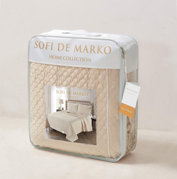 Покрывало 160х220 и наволочка 50х70 Sofi De MarkO Молли кремовое