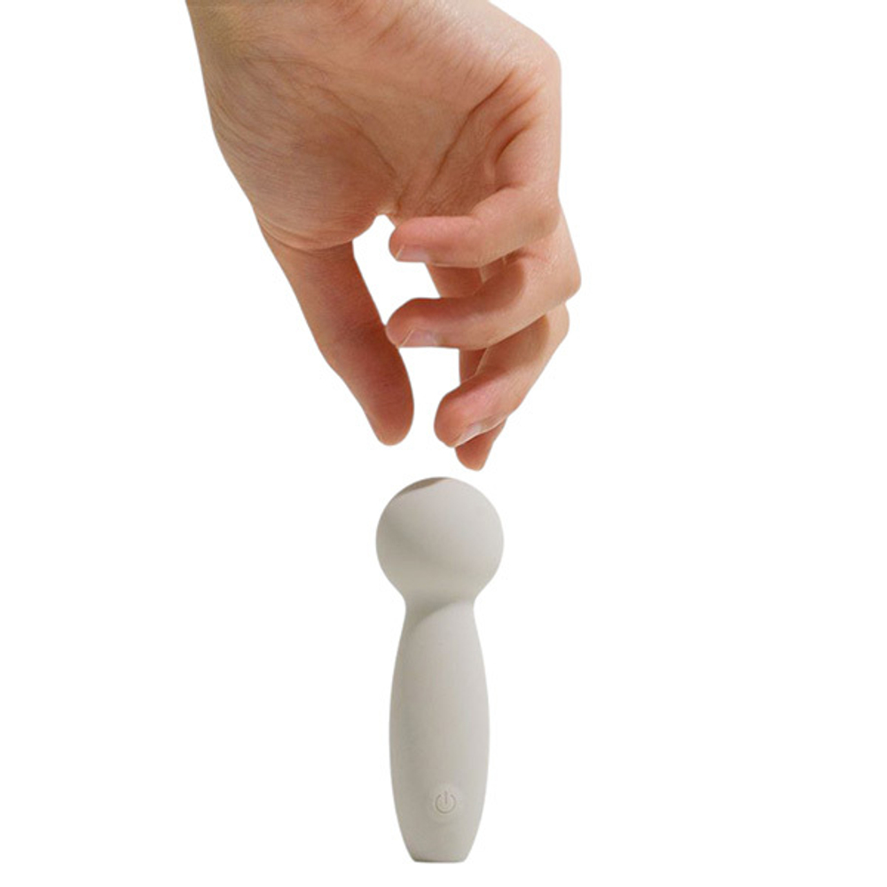 Серый аккумуляторный мини-wand 9,5см с шаровидной головкой Sose Harmony HA00104