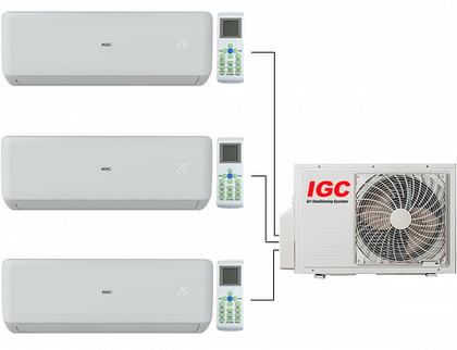 Мульти сплит-система IGC на 3 комнаты (20+20+20 кв.м.)