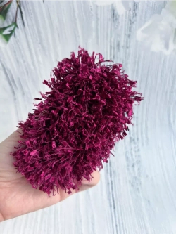 Тесьма с бахромой твидовая букле травка 35мм (1,5м в уп)