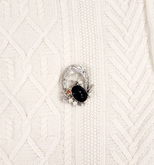 Брошь "Кошка", цвет  золото