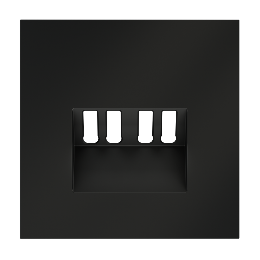 Накладка для розетки акустической 4-местной , S70 (черный матовый)