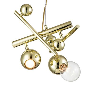 Подвесной светильник 1*E27+1*GU10 V000334 11033/2P Gold золотой Saldo Indigo