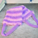 Мочалка "Медведь полосатый" без поролона 15*45см