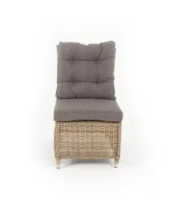 "Бергамо" плетеный центральный модуль дивана, цвет соломенный