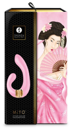 Розовый гибкий вибростимулятор MIYO с двумя моторами - 18,5 см. (Цвет: розовый)