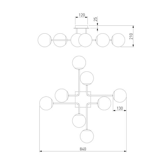 Потолочный светильник Eurosvet 30140/8 хром