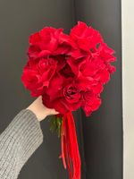 Свадебный букет из одноголовых роз