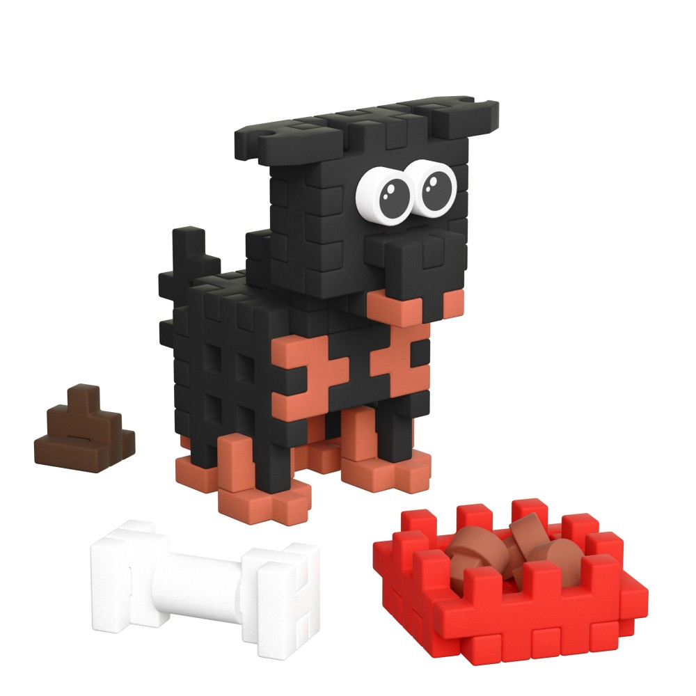Marioinex - Мини-конструктор Waffle POCKET PETS PUPPIES Ротвейлер 50 элементов 907900