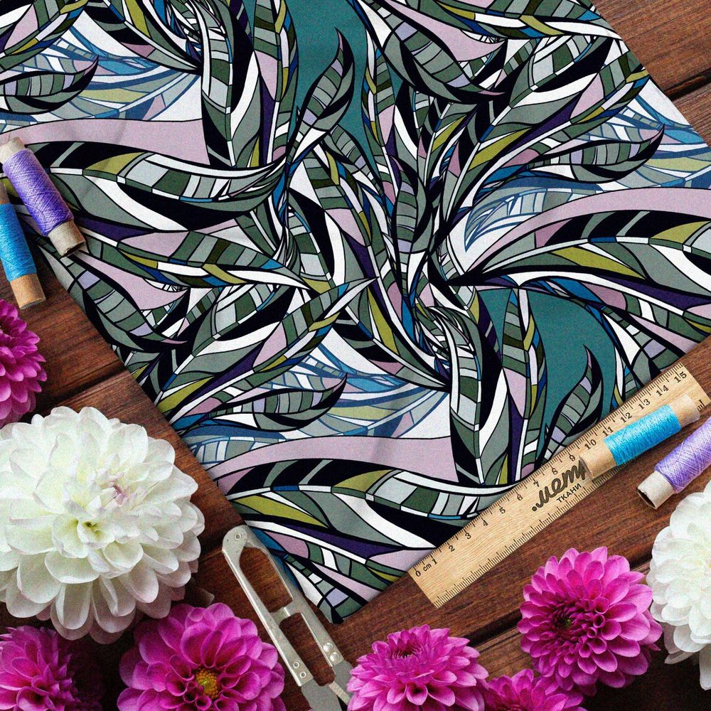 Ткань ниагара «серый папоротник» пабло пикассо