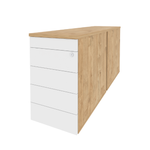 Тумба двойная приставная/опорная (TIP-ON) Onix Direct