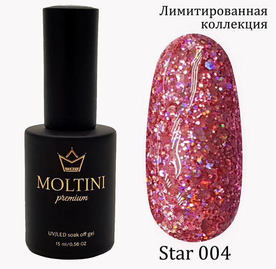 Гель-лак Moltini Premium STAR 004, 15 ml