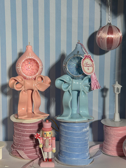 Новогодняя свеча шар "Коробочка из детства"