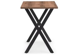 Стол Алеста Лофт 120х60х77 25 мм дуб делано темный / черный матовый