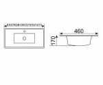 Раковина CeramaLux N 91 9090ММВ чёрная матовая