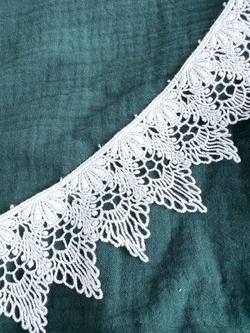 Тесьма кружево для кокетки и вязания Павлиний хвост