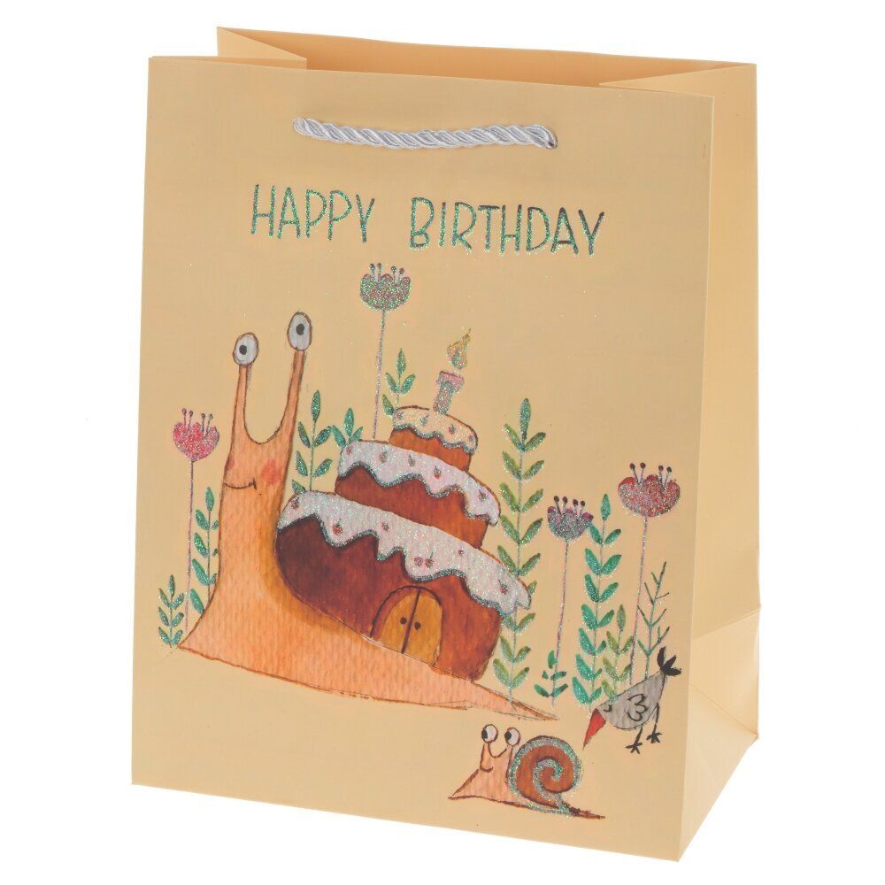 GAEM Пакет подарочный (бумага 210г/м2, блок 12шт), L18 W10 H23 см, 4в.