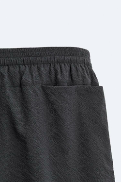 ZARA ПЛАВКИ ИЗ РЕЛЬЕФНОЙ ТКАНИ, ЧЕРНЫЙ