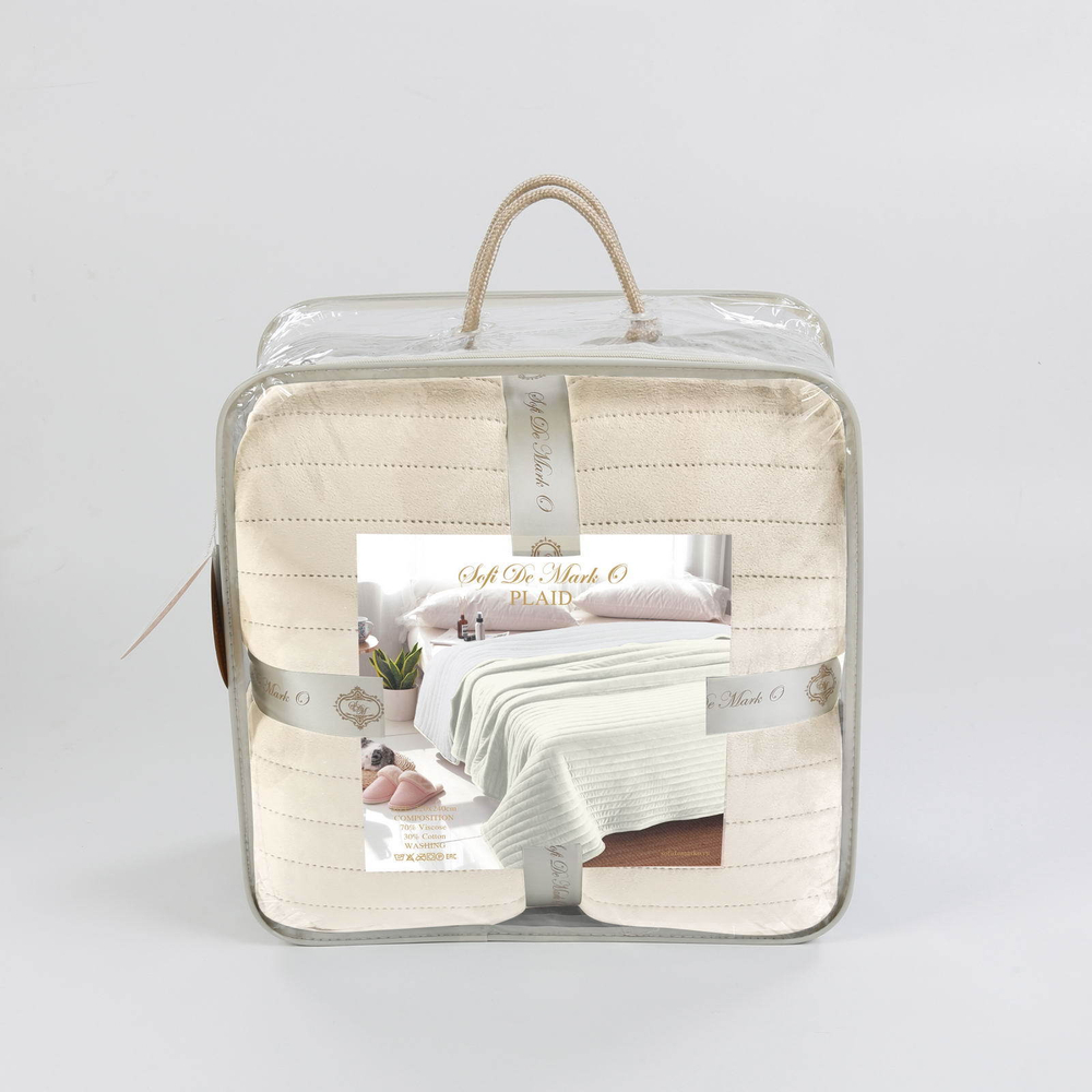 Плед 220х240 Sofi De MarkO Либерти молоко