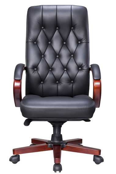 Кресло Everprof Monaco Wood Экокожа Черный