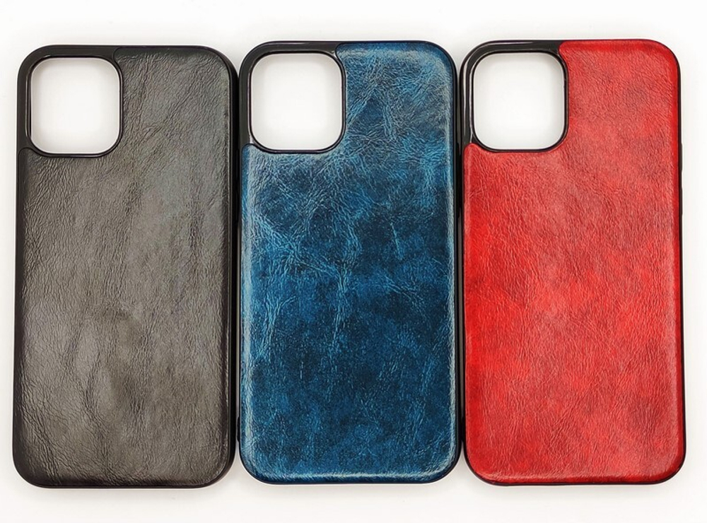 Чехол под кожу на iPhone 11 (синий)