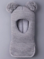 Шапка шлем детская зимняя вязаная