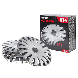 Колпаки R14 Vega 4шт (серебристо-черно матовые) ABS-пластик ARNEZI A0702057