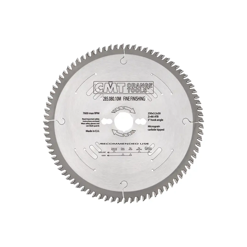 Диск пильный 250x30x3,2/2,2 ATB Z=80 CMT 285.080.10M