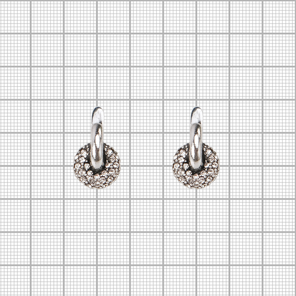 "Фрона" серьги в серебряном покрытии из коллекции "Озон" от Jenavi с английским замком