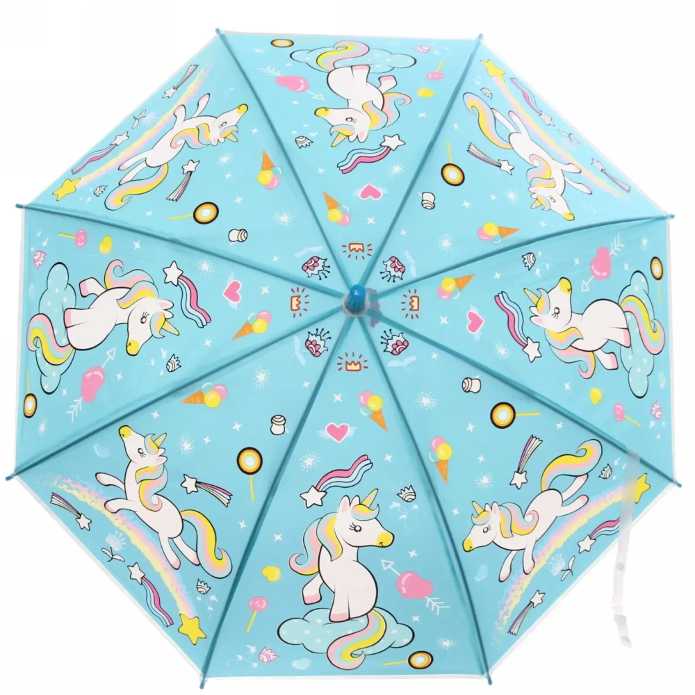 Зонт детский полуавтомат «Ultramarine - Единорожек на луне», 8 спиц, d-85см, длина в слож. виде 68см ●