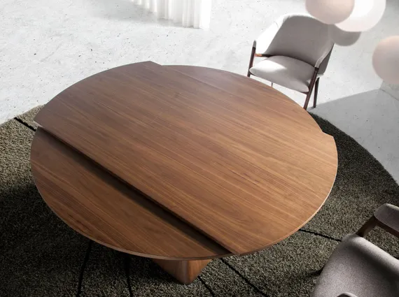 Стол раздвижной Angel Cerda D2063AA, 80-Ø140 см, орех