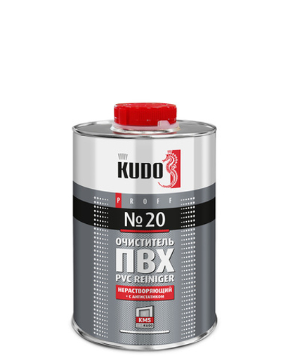 Очиститель для ПВХ №20 KUDO PROFF SMC-020 с антистатиком нерастворяющий, 1000 мл
