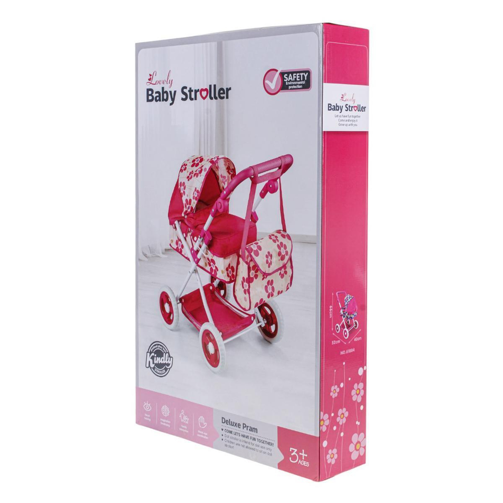 Коляска для куклы лежачая, коробка 61881