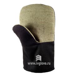 Рукавицы утеплённые с брезент. наладонником (мех искусств.)