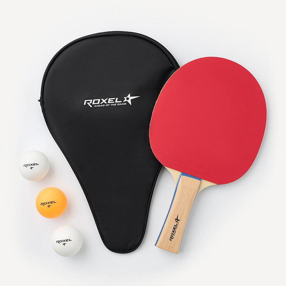 Набор н/т Roxel Hobby Progress (1 ракетка+3 мяча+чехол)