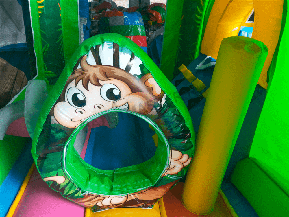 Надувной коммерческий батут Тропический лес 4х4х3.2 м