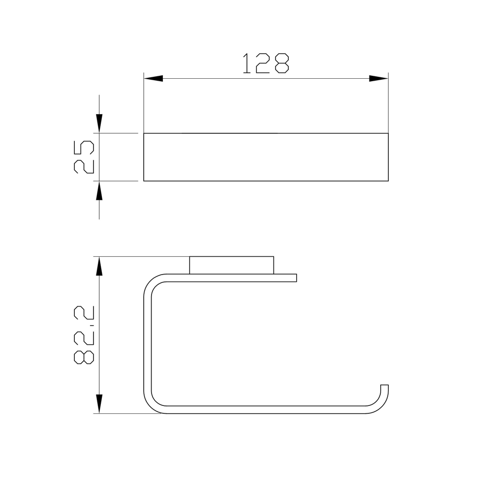 Держатель для туалетной бумаги без крышки WONZON & WOGHAND LOTTE, Брашированное золото (WW-8316-BG)