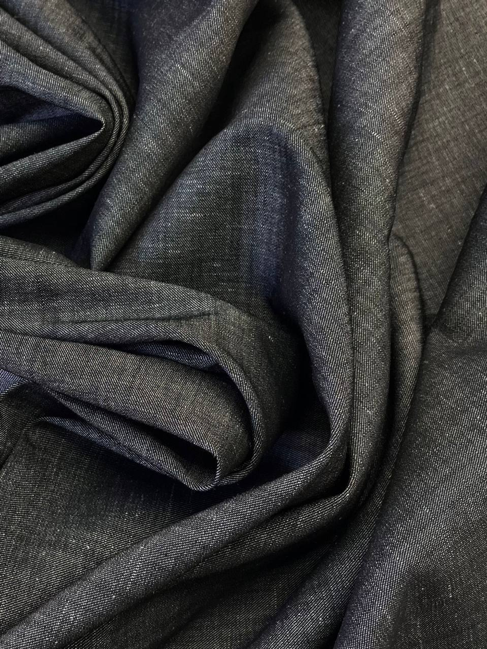 Джинса (деним) хлопок со льном графитовая