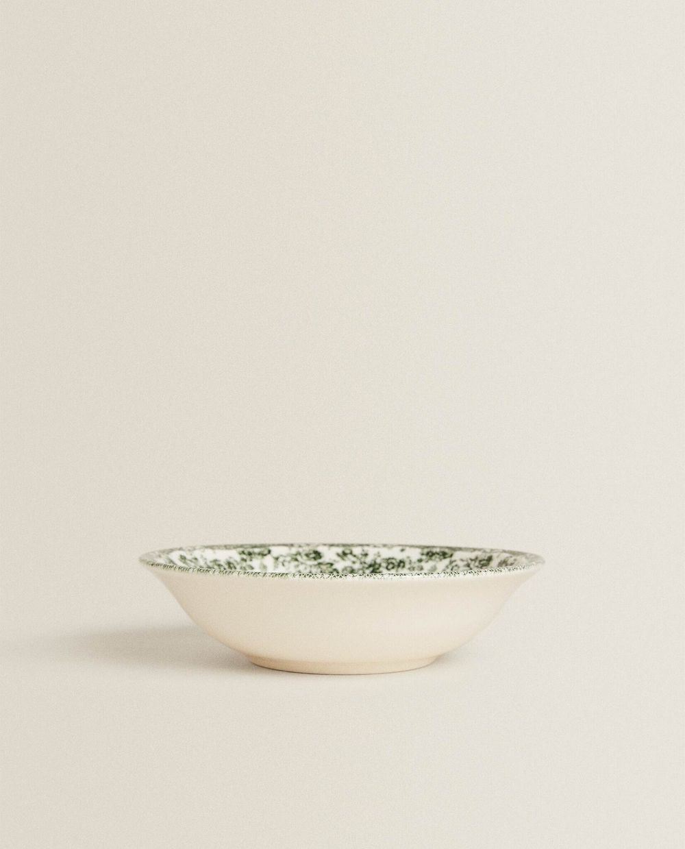 ZARA HOME ЦВЕТОЧНАЯ ФАЯНСОВАЯ СУПОВАЯ ТАРЕЛКА