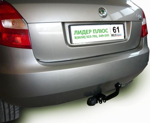 Фаркоп Лидер-Плюс для SKODA FABIA (хетчбек) 2007-2014 с электрикой (Smart) и сертифкатом в комплекте арт.(S102-A)