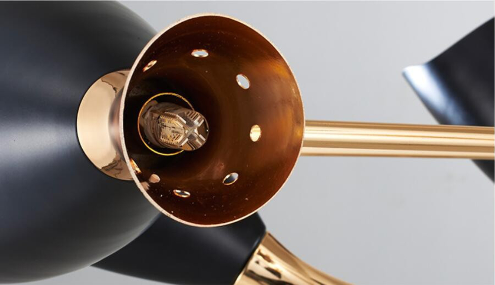 Ceiling design lamp  Duke by Delightfull (8 lampshades,  Black)