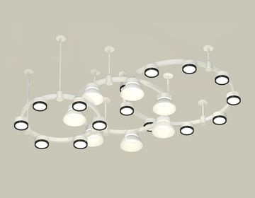 Комплект подвесного светильника  с акрилом 22*GX53 XR92212010/22 SWH/PBK/FR белый песок/черный полированный/белый матовый Techno Ring DIY System Complects Ambrella