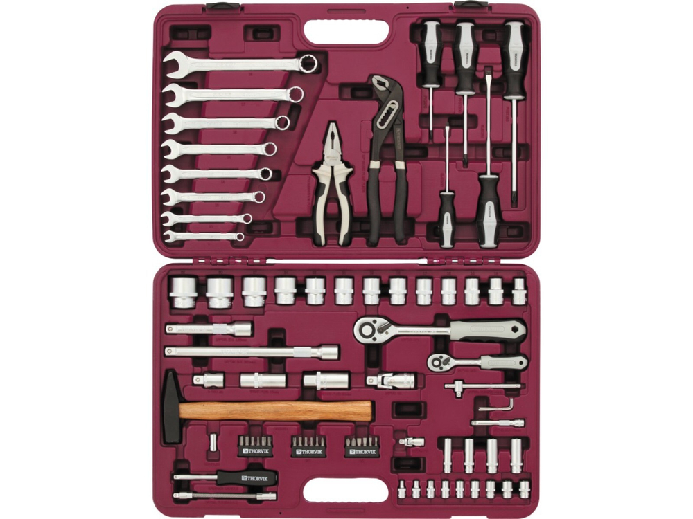 UTS0077 Набор инструмента универсальный 1/4", 1/2"DR, 77 предметов