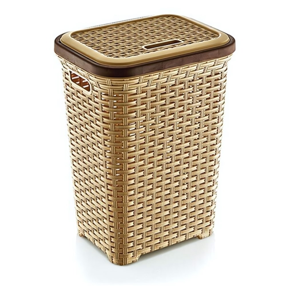 Корзина для белья Плетеная 60 лт бежевый